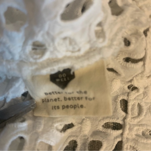 Madewell Eyelet Pintuck Dress Spring Summer Cotton White XXL Ruffles Cute - Picture 6 of 14